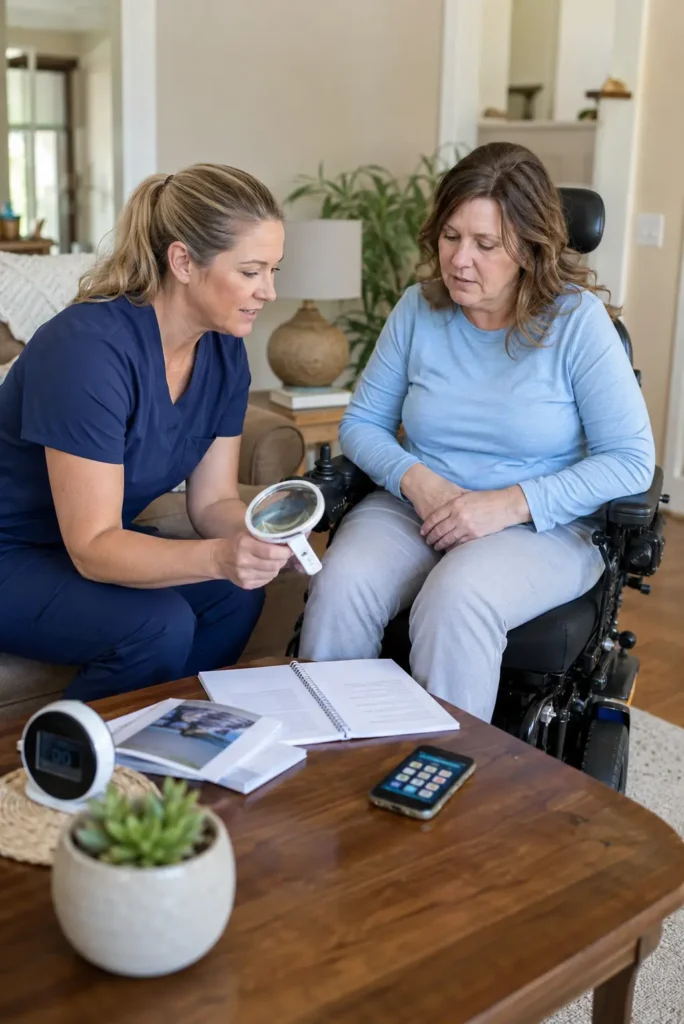 ms vision problems home care